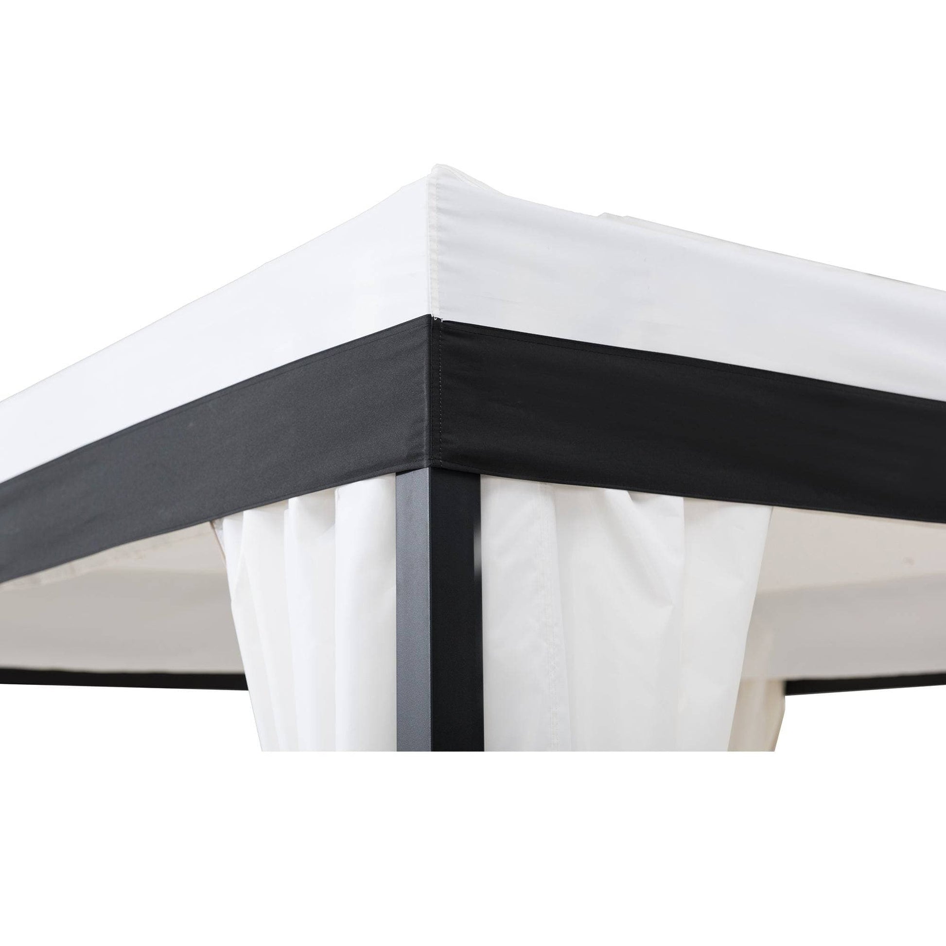 Mazonvintage 10x10 White Gazebo with Curtain and Netting