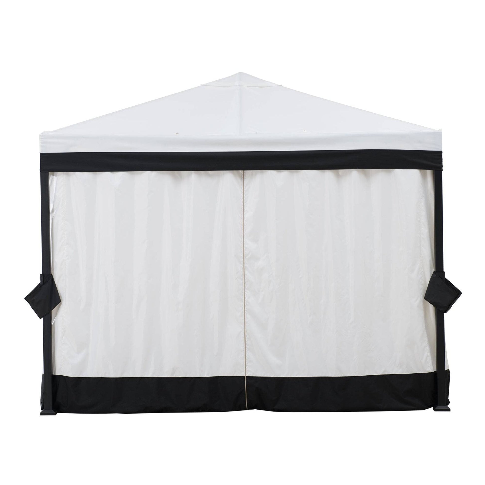 Mazonvintage 10x10 White Gazebo with Curtain and Netting