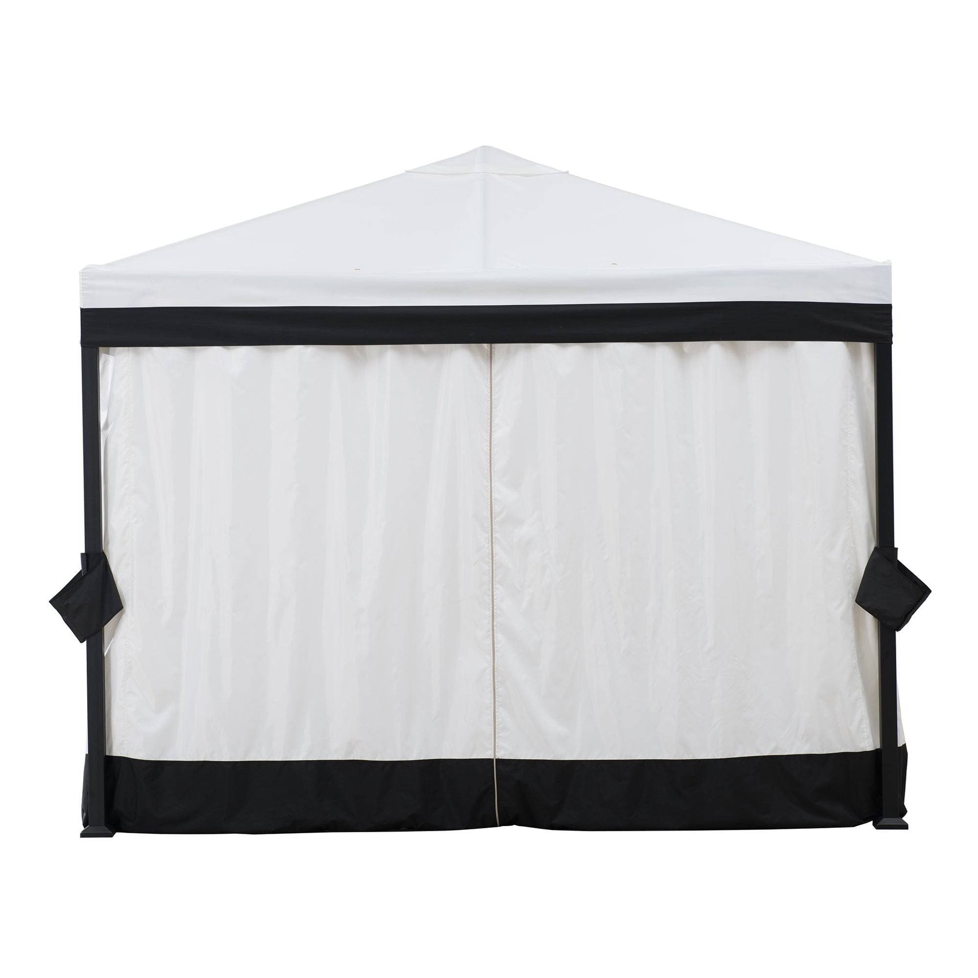 Mazonvintage 10x10 White Gazebo with Curtain and Netting