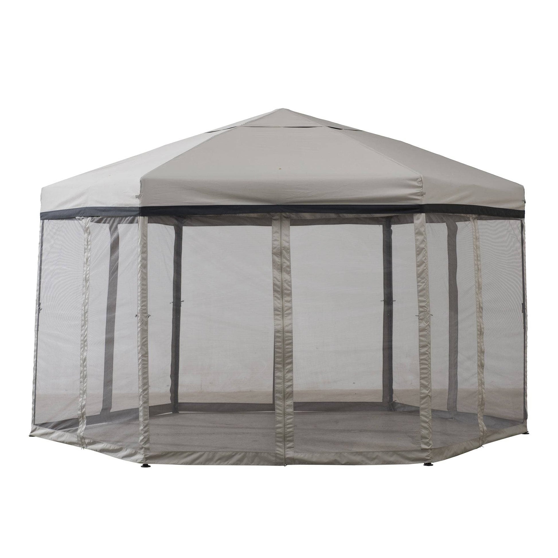 Mazonvintage 11x11 Hexagon Pop Up Gazebo with Netting