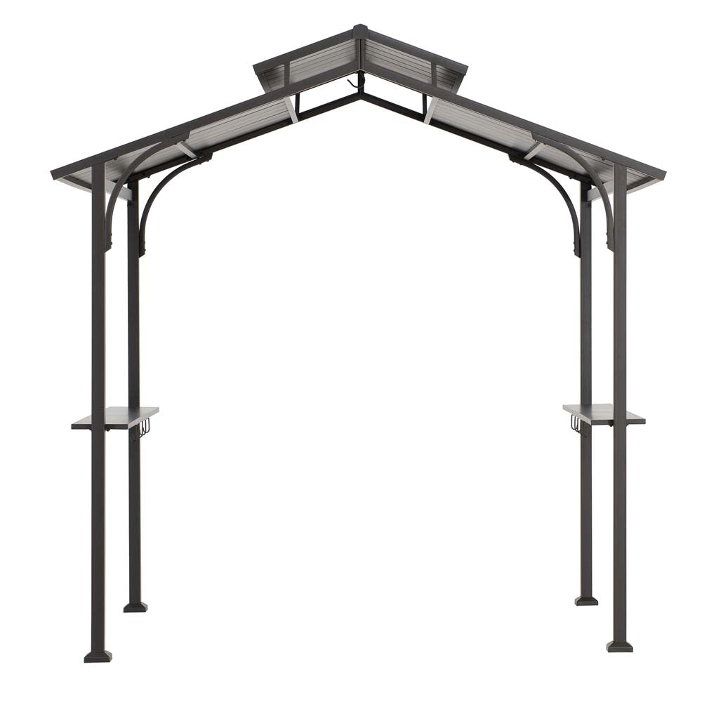 Mazonvintage 5x8 Grilling Gazebo with Hooks and Bar Shelves for BBQ