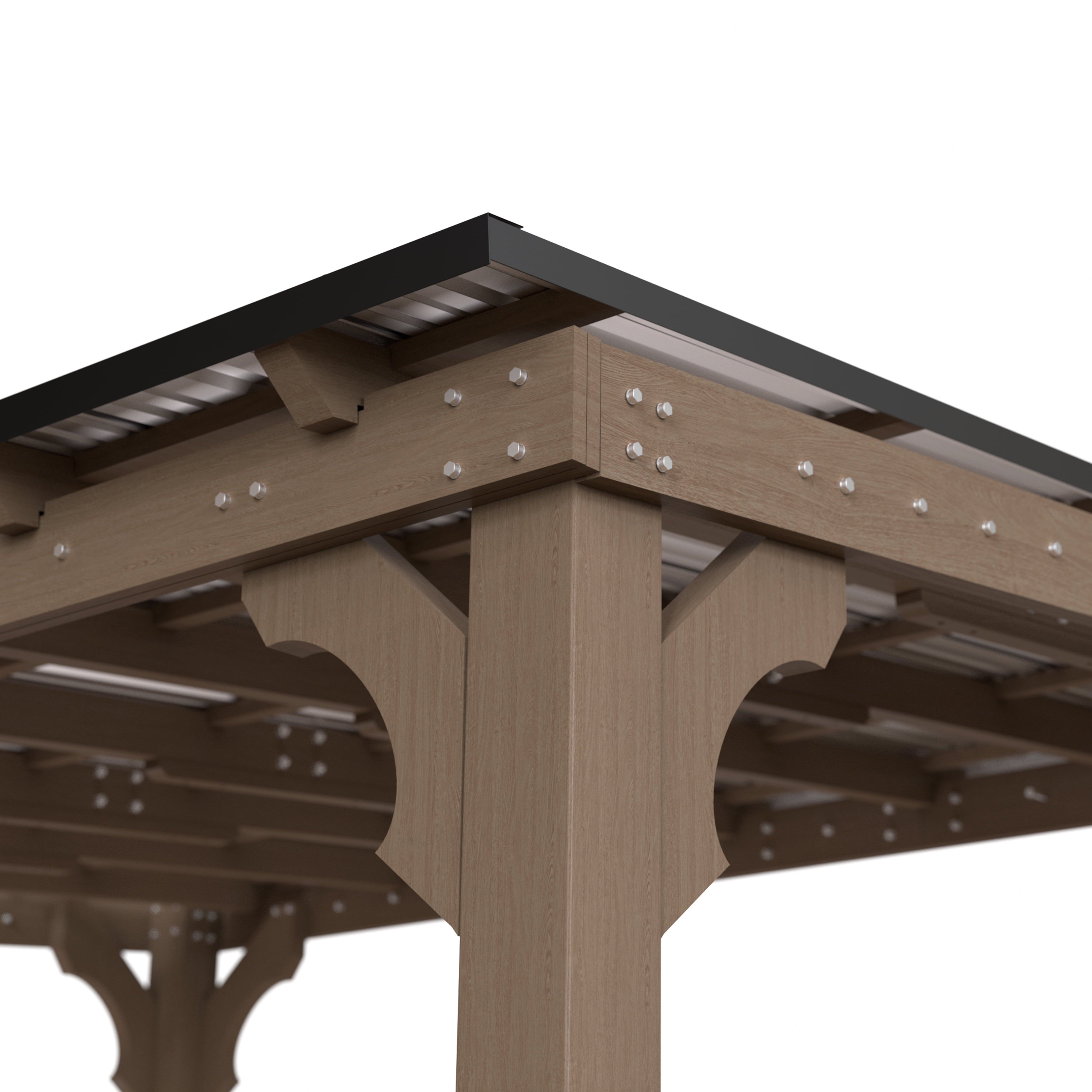 Mazonvintage 10'x 12' Outdoor Wooden Grill Gazebo, Heavy Duty BBQ Pergola for Deck, Garden and Patio