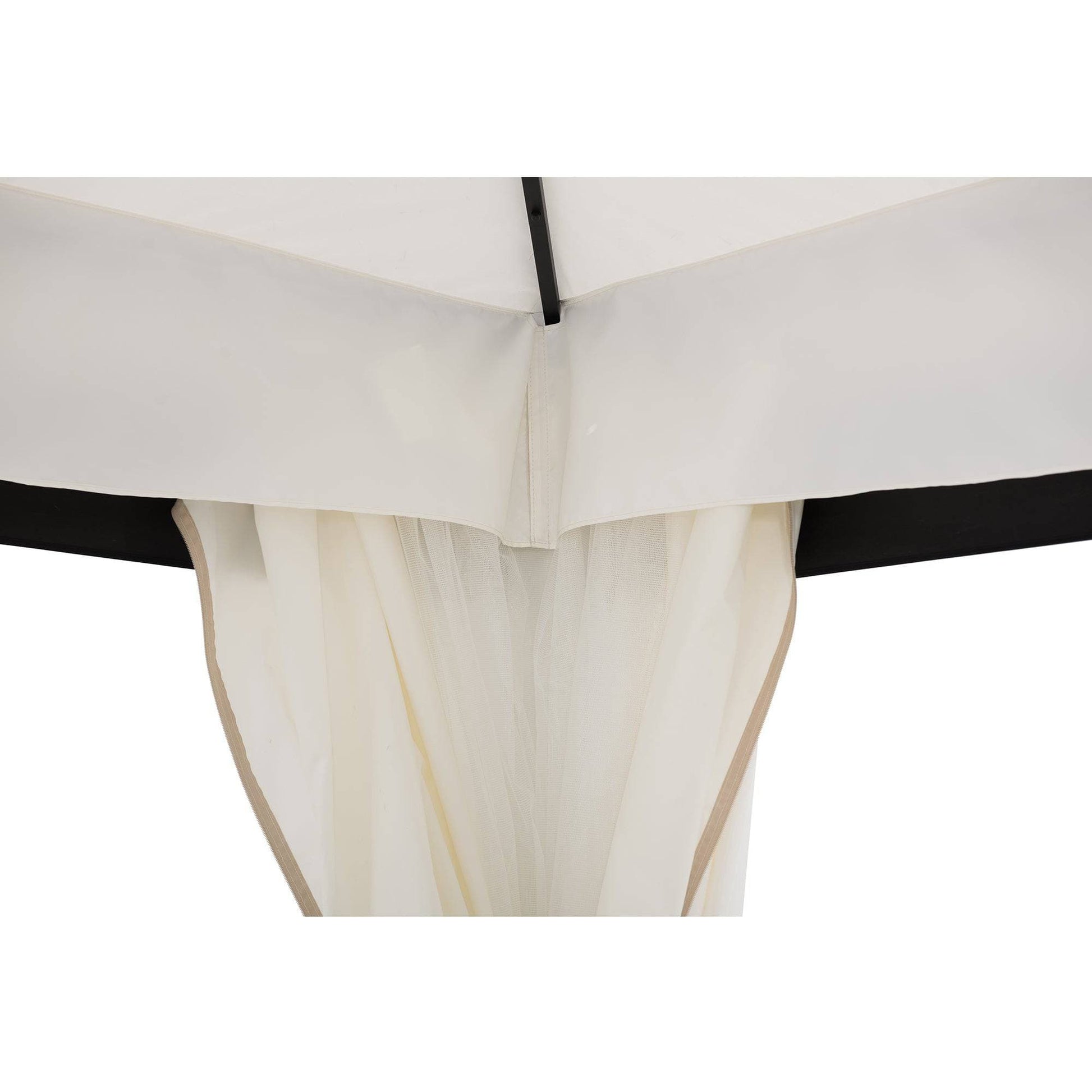 Mazonvintage 10x10 White Gazebo with Curtain and Netting