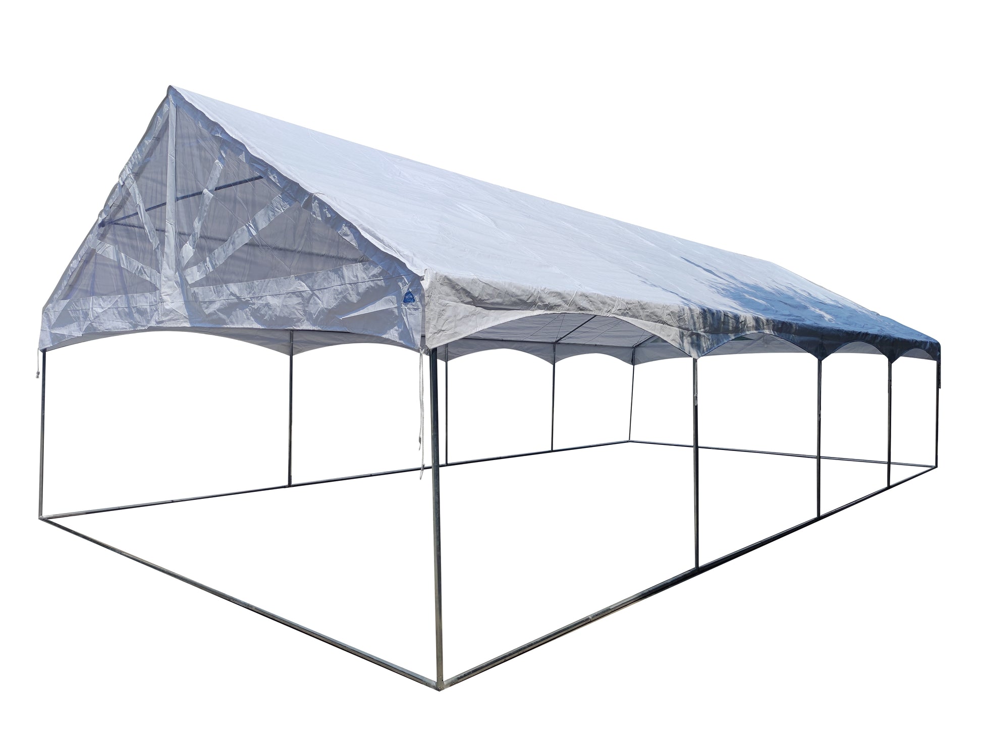 Mazonvintage Canopies 40'x20' PVC Marquee Fire Retardant Party Tent Wedding Canopy Gazebo with Steel Frame, Removable Side Window Walls and Clear End Panels - White