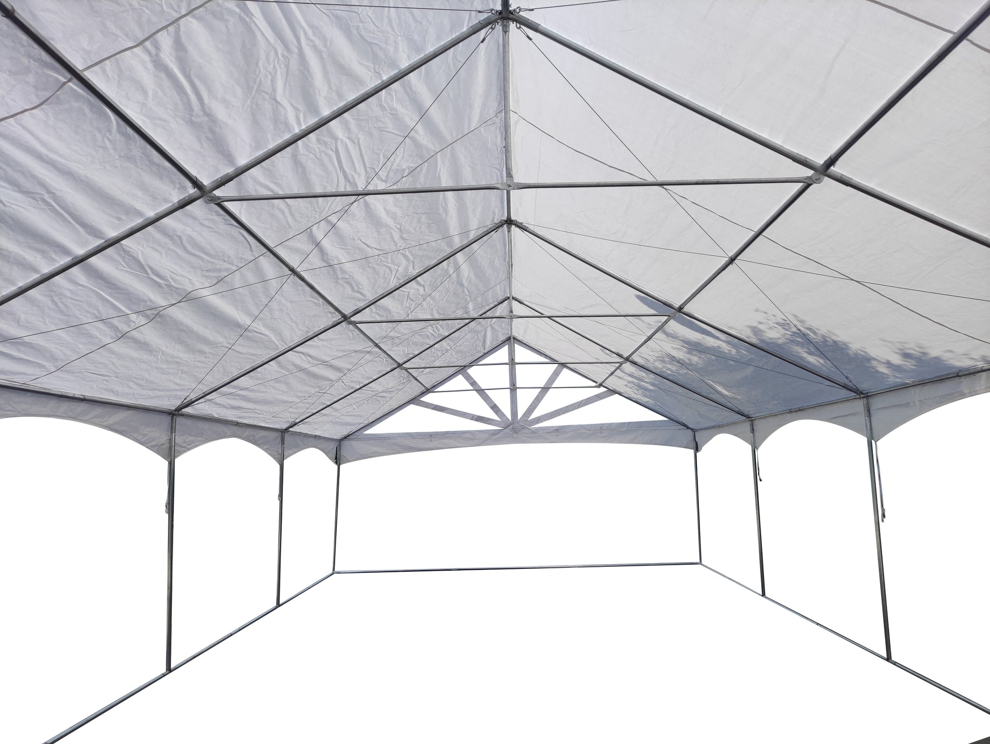 Mazonvintage Canopies 40'x20' PVC Marquee Fire Retardant Party Tent Wedding Canopy Gazebo with Steel Frame, Removable Side Window Walls and Clear End Panels - White