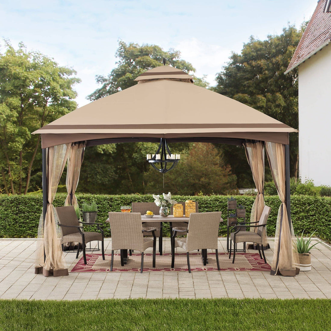 Mazonvintage 10x13 Outdoor Canopy Gazebo with Netting