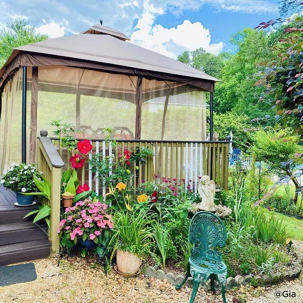 Mazonvintage 10x13 Outdoor Canopy Gazebo with Netting