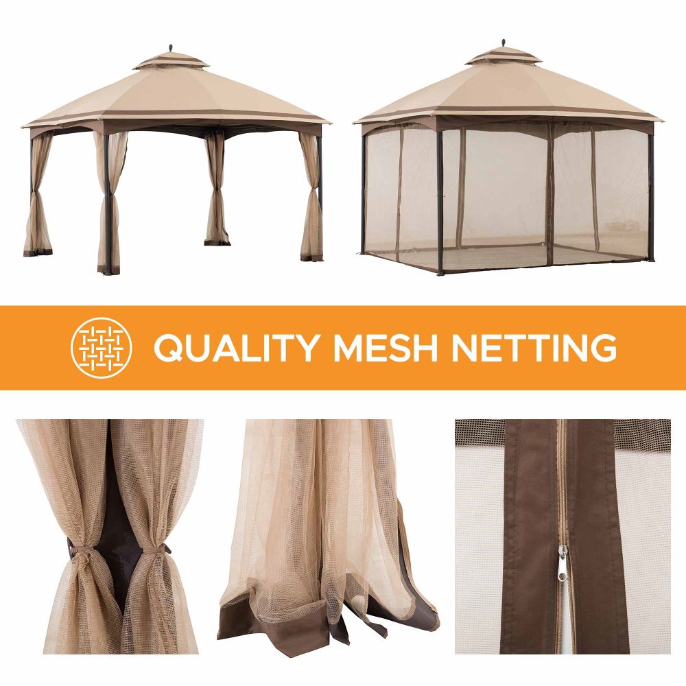Mazonvintage 10x13 Outdoor Canopy Gazebo with Netting