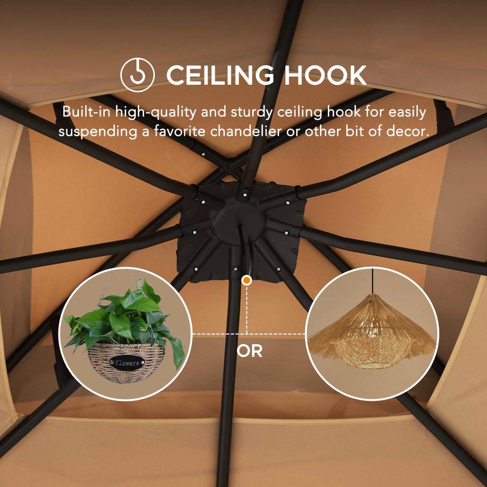 Mazonvintage 10x13 Outdoor Canopy Gazebo with Netting
