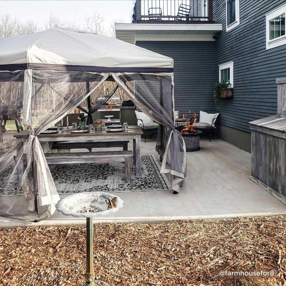 Mazonvintage 11x11 Hexagon Pop Up Gazebo with Netting