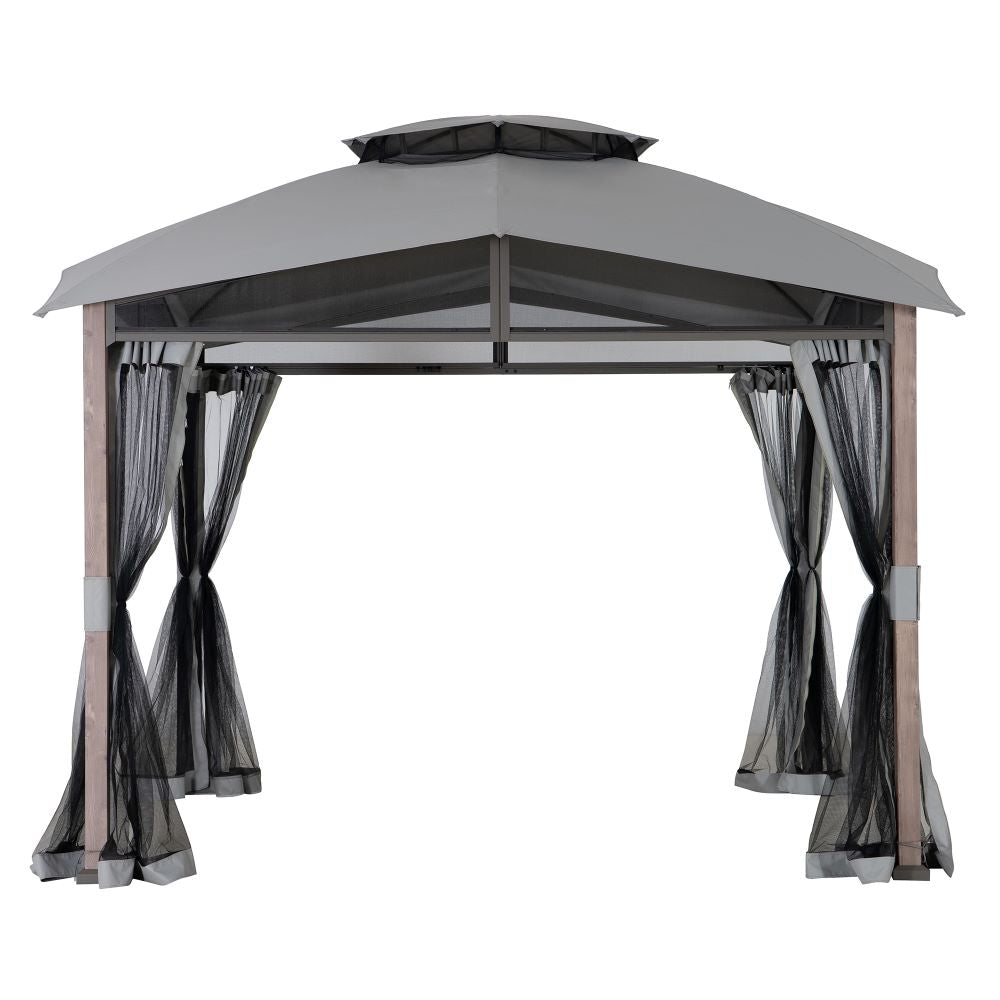 Mazonvintage 12x12 Hillsdale Soft Top Gazebo with 4 Counterweights and Netting