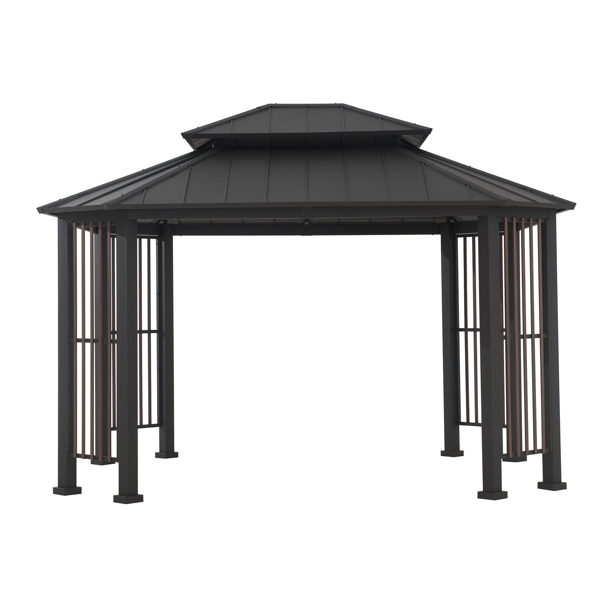 Mazonvintage 11x13 Octagon Gazebo with Steel Roof and Ceiling Hook