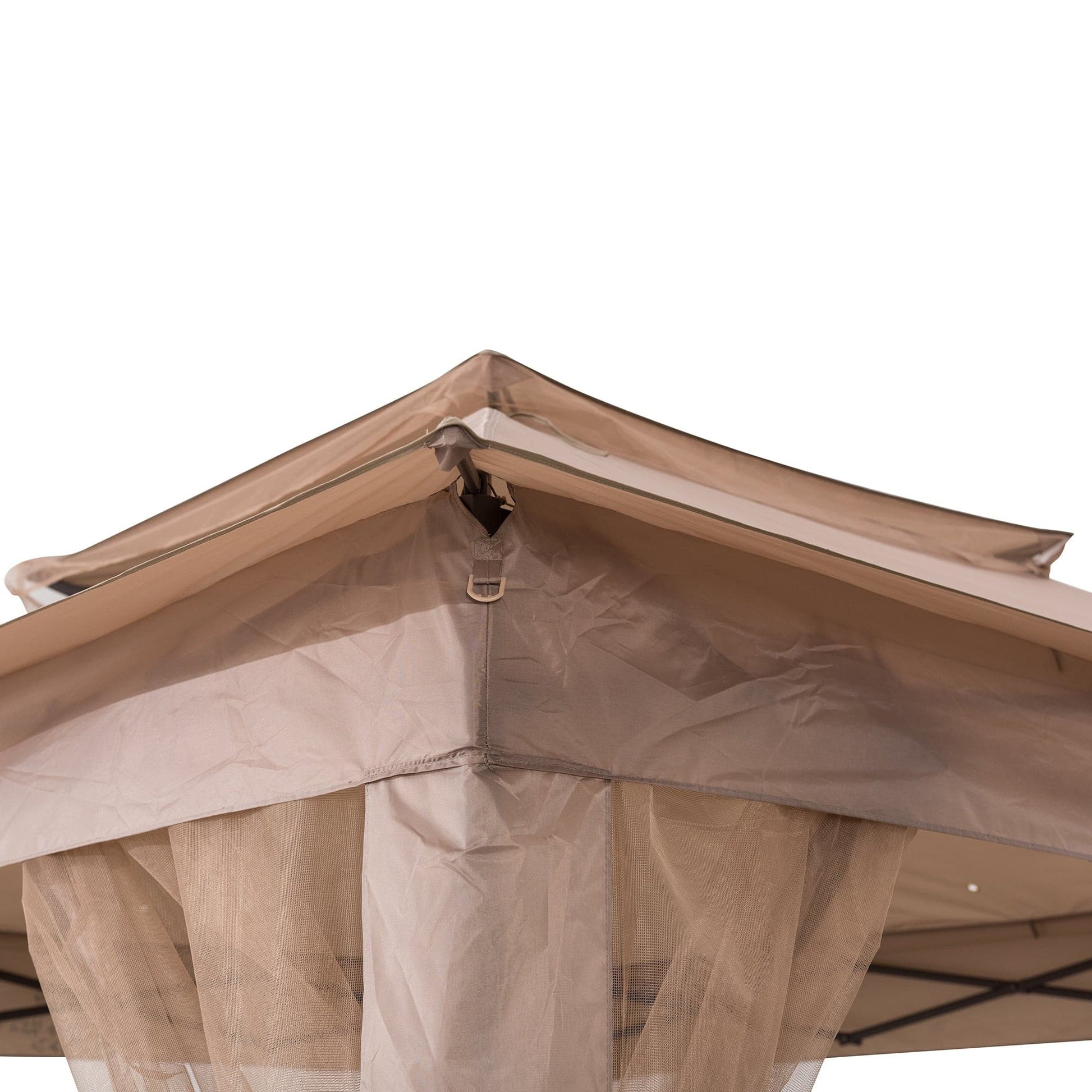 Mazonvintage 11x11 Pop Up Gazebo Tent with Netting and Carry Bag - Khaki