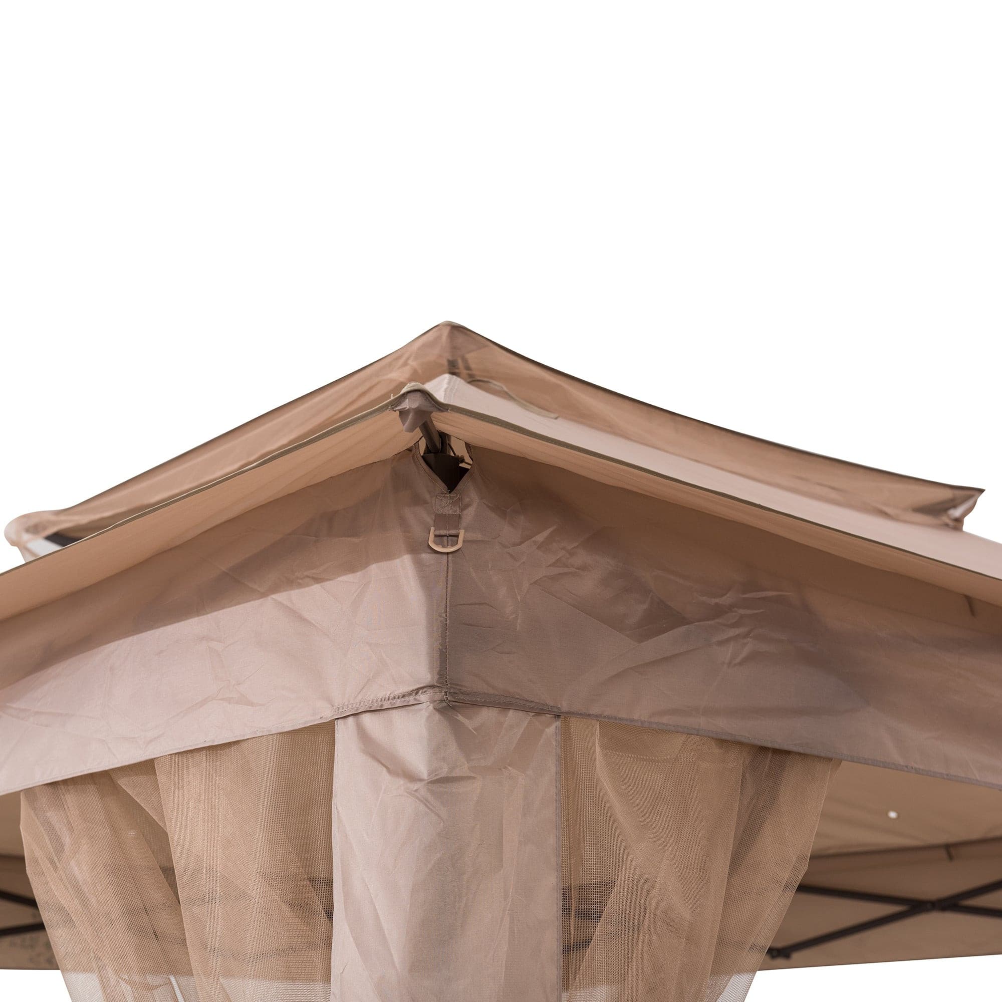Mazonvintage 11x11 Pop Up Gazebo Tent with Netting and Carry Bag - Khaki