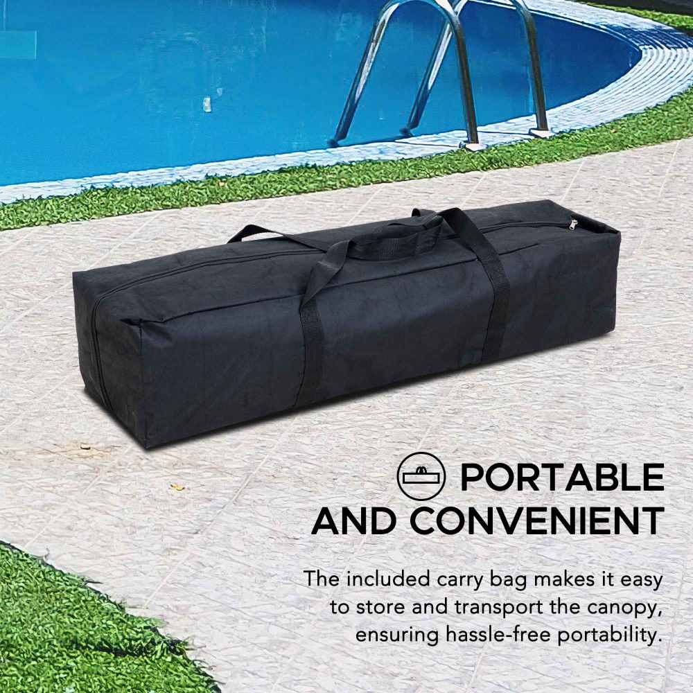 Mazonvintage 10x10 Floating Pool Gazebo with PVC Floats and Carry Bag - Gray