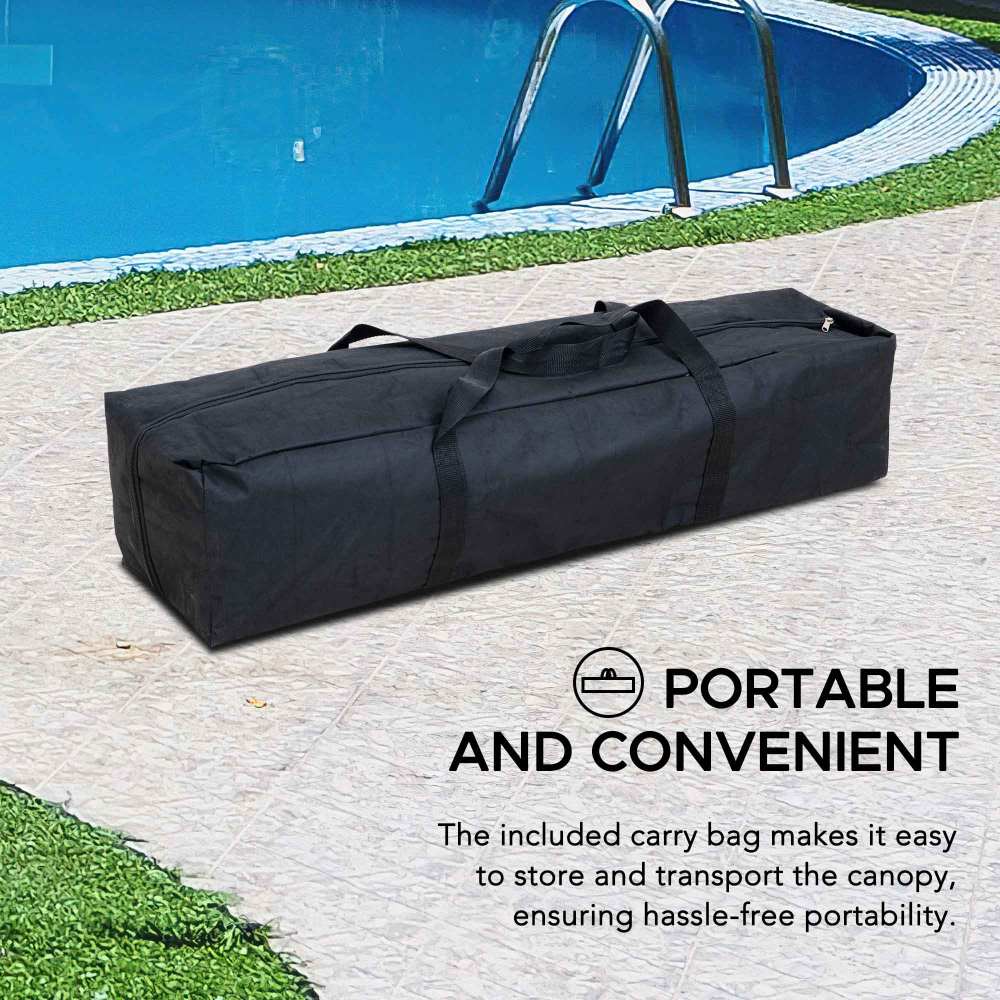 Mazonvintage 10x10 Floating Pool Gazebo with PVC Floats and Carry Bag - Navy