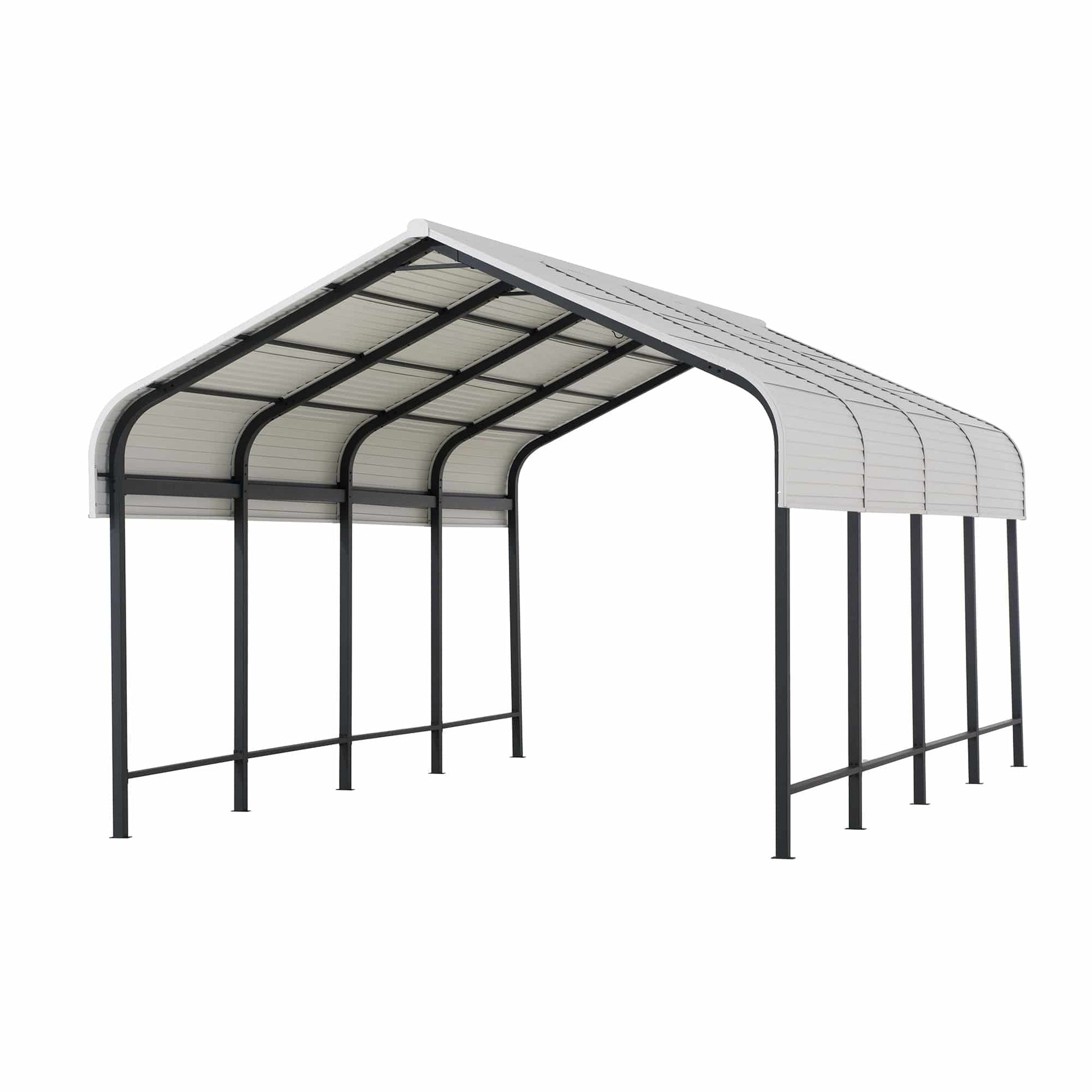Mazonvintage 12x20 Heavy Duty Metal Carport Gazebo with Ceiling Hook