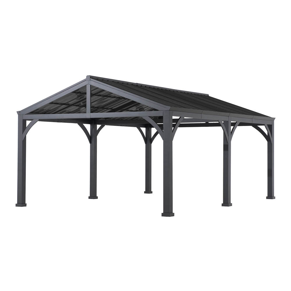 Mazonvintage 20x14 Steel Carport Sturdy Gazebo with 2 Ceiling Hooks