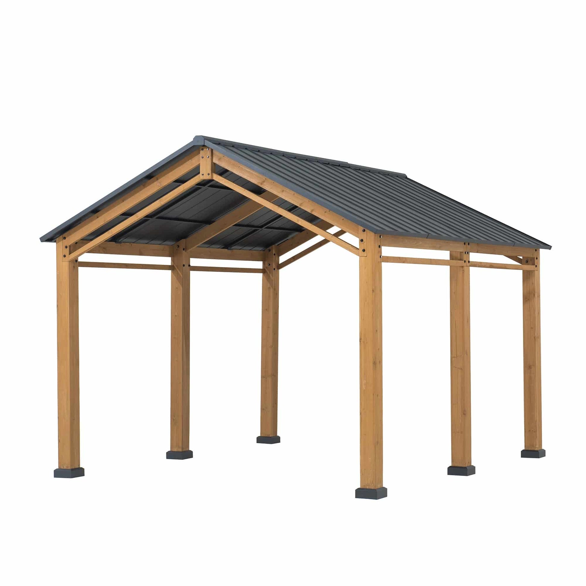 Mazonvintage 11x13 Small Wooden Carport Gazebo with Ceiling Hook