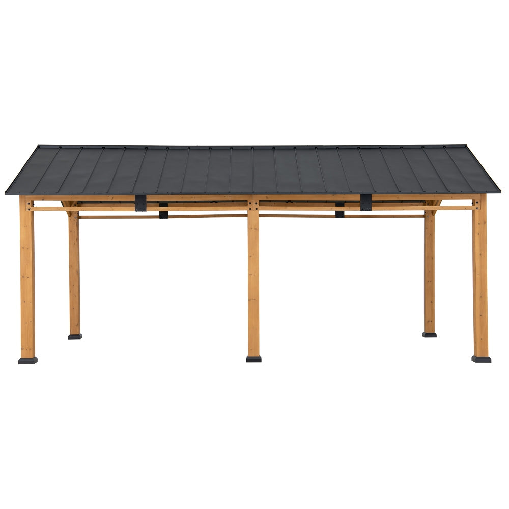 Mazonvintage 11x20 Wood Carport Gazebo Kits with Ceiling Hooks - Standard