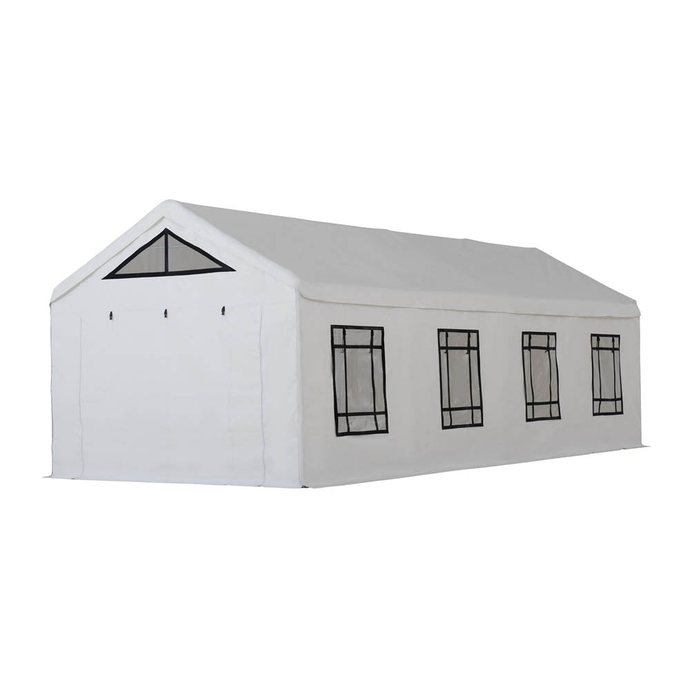 Mazonvintage 12x30 Sundale Party Tent with 8 Removable PE Windows and 2 Roll-up Side Walls