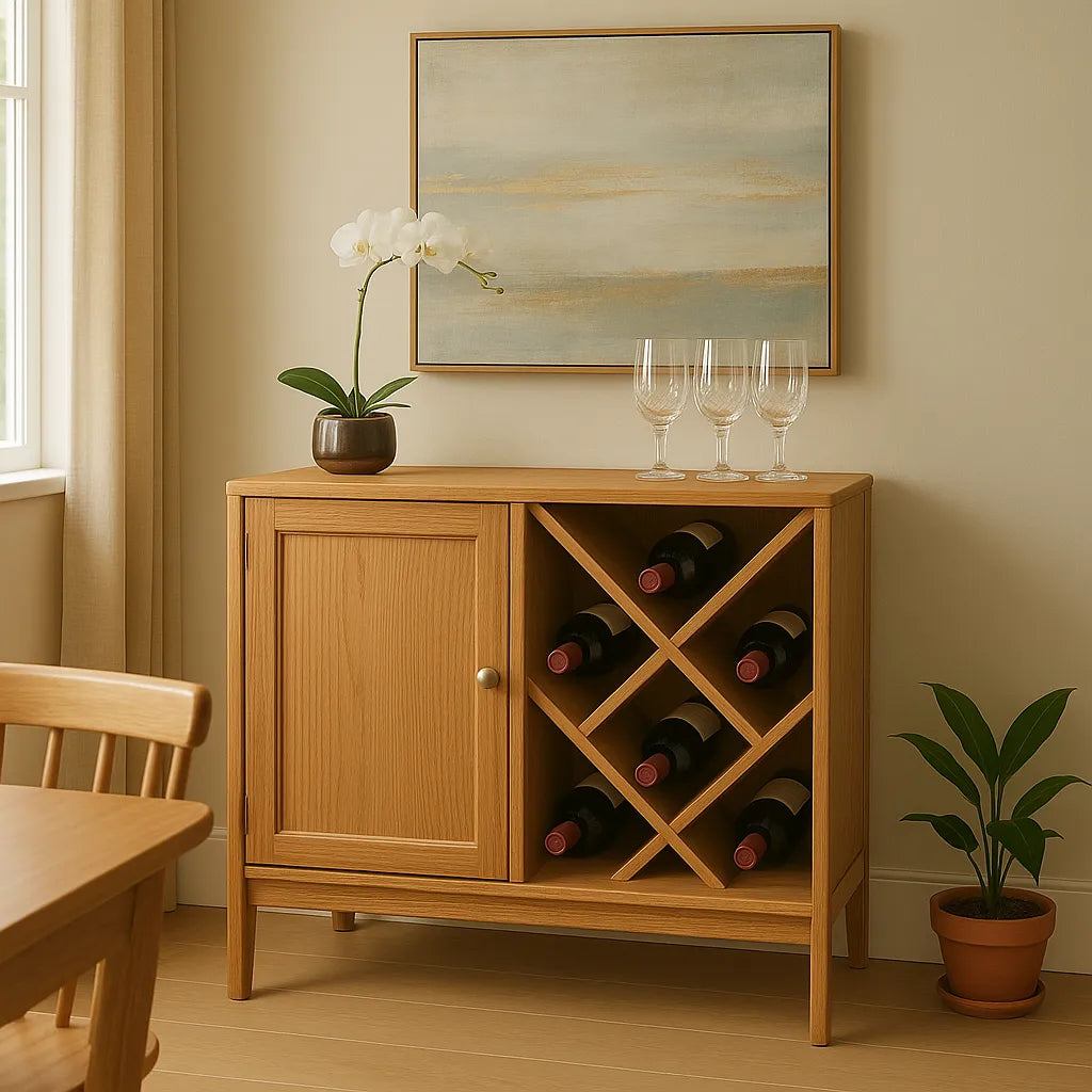 Diamond Wine Cabinet Elevates Bottle Storage Elegance