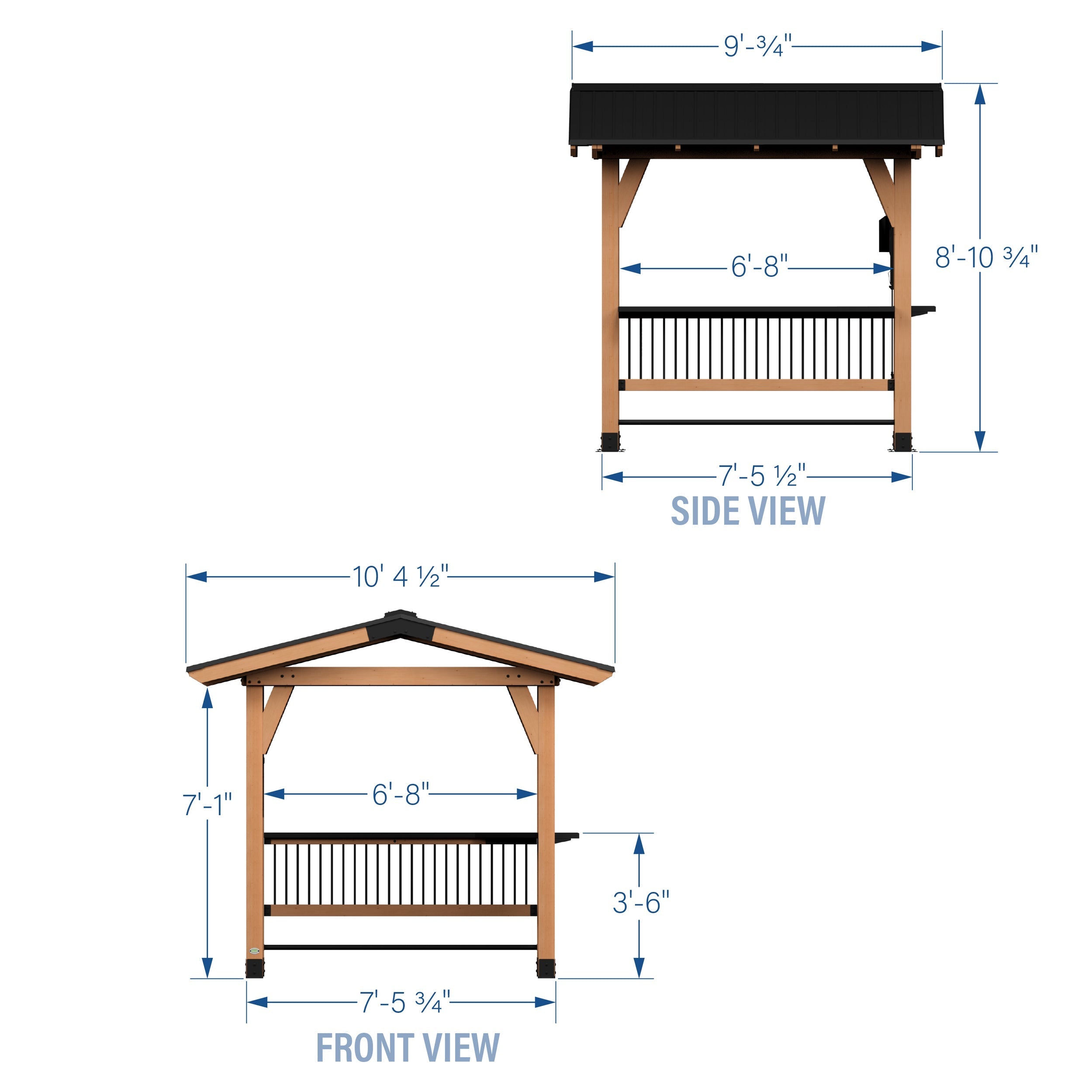 Granada Grill Gazebo with Outdoor Bar