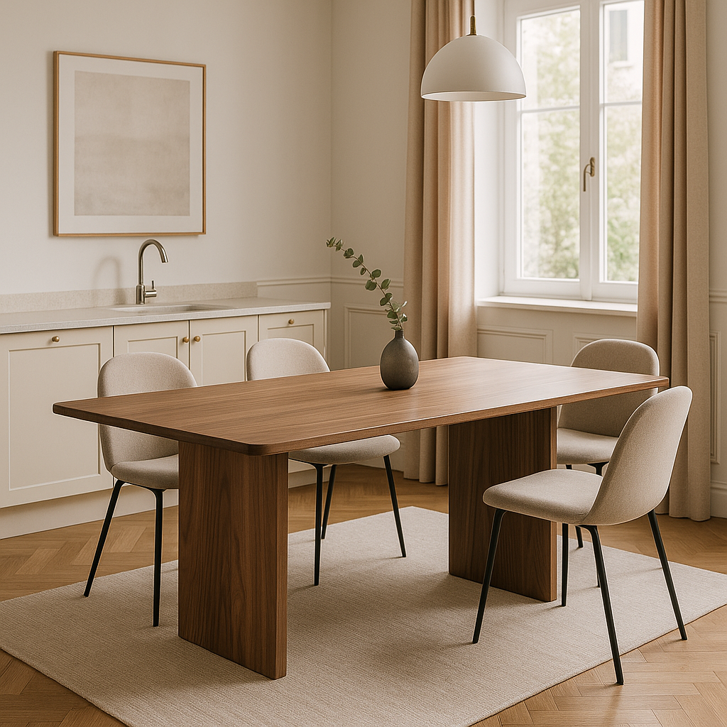Modern Rectangular Dining Table Enhances Dining Experience