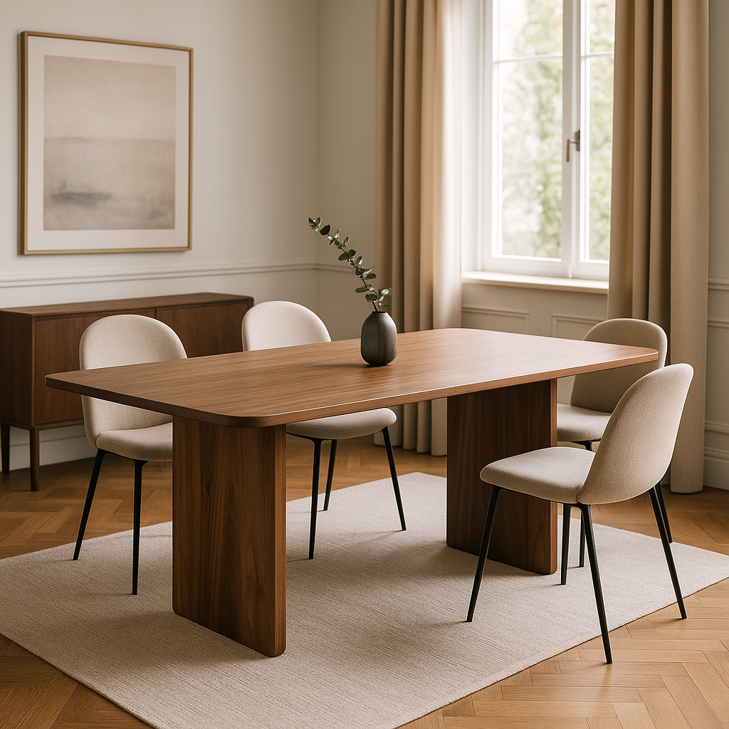Modern Rectangular Dining Table Enhances Dining Experience
