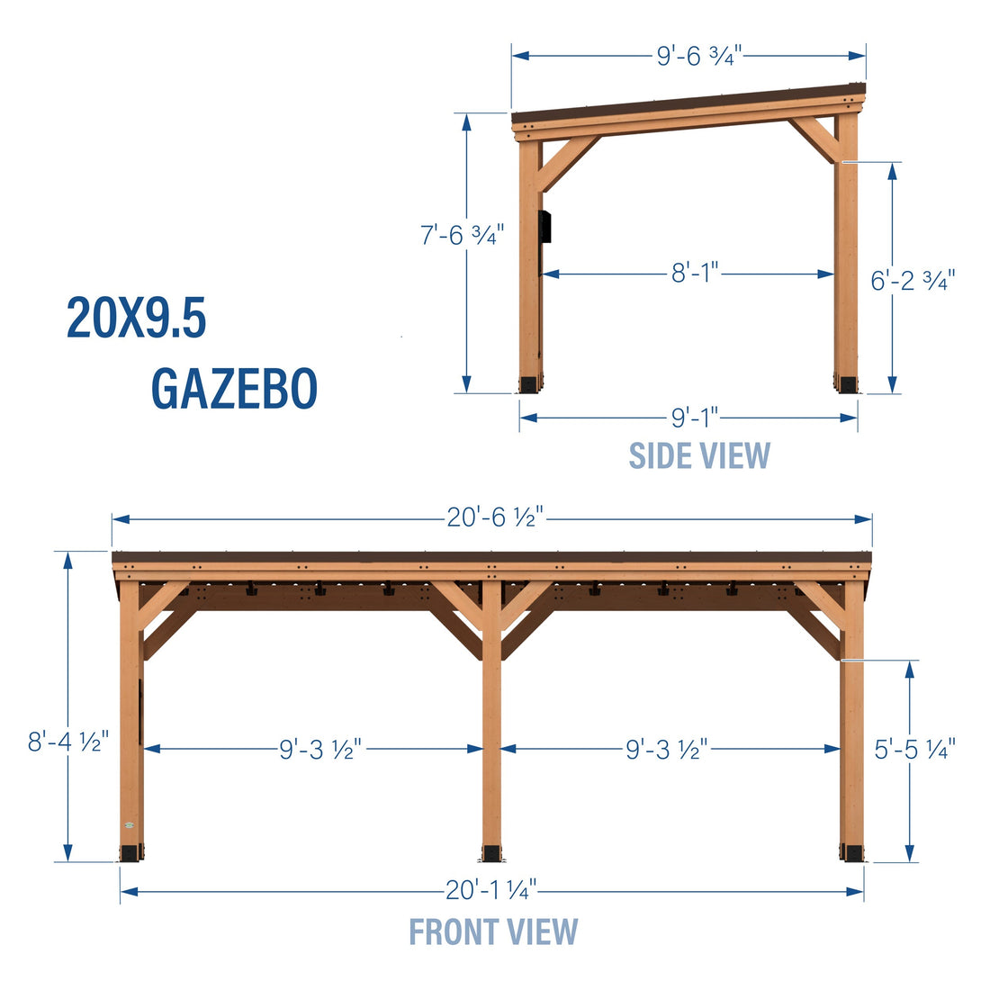 20x9.5 Arcadia Gazebo