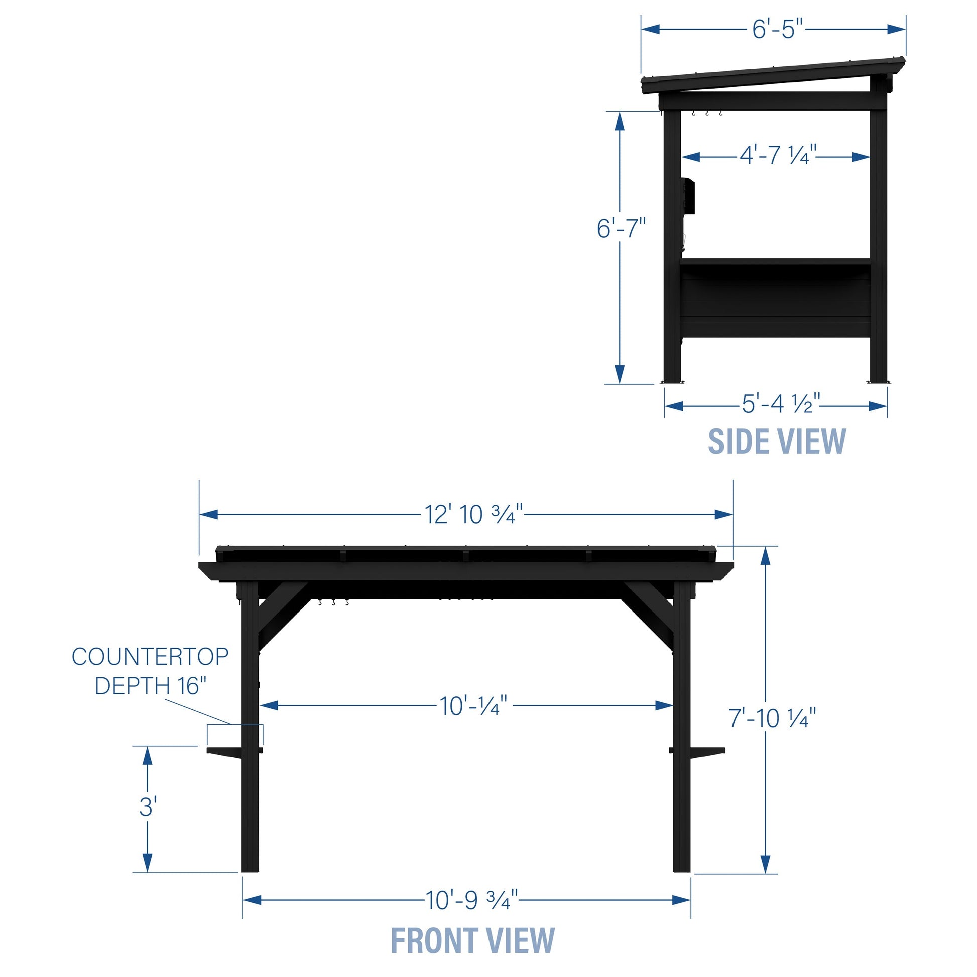 Rockport XL Steel Grill Gazebo