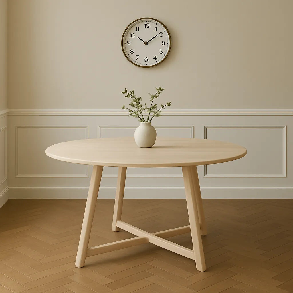 Scandinavian Round Dining Table Inspires Tranquil Living