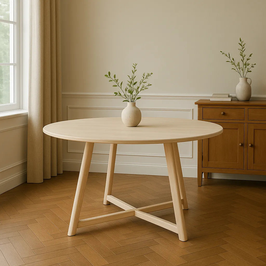 Scandinavian Round Dining Table Inspires Tranquil Living
