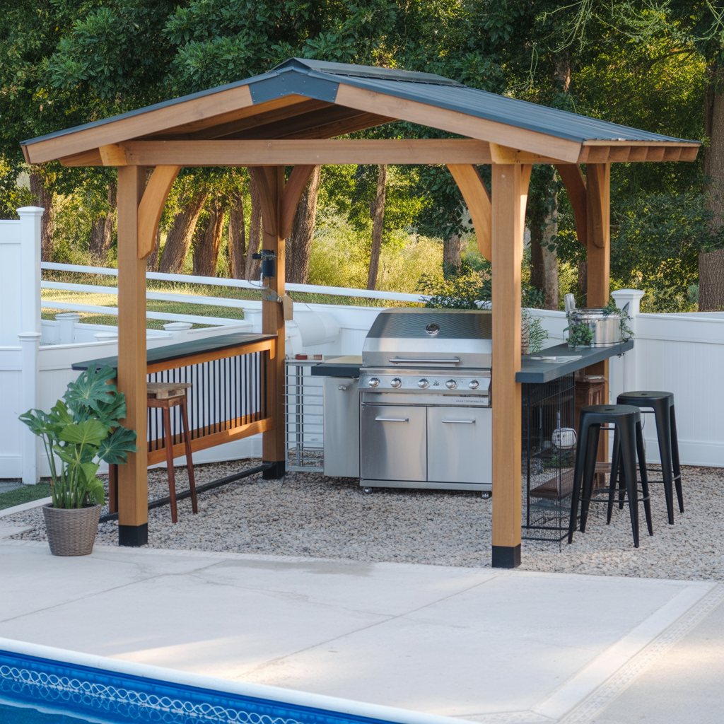 Outdoor Grill Gazebo – Backyard Patio Shelter for Outdoor Dining, Garden Parties & All-Weather Use
