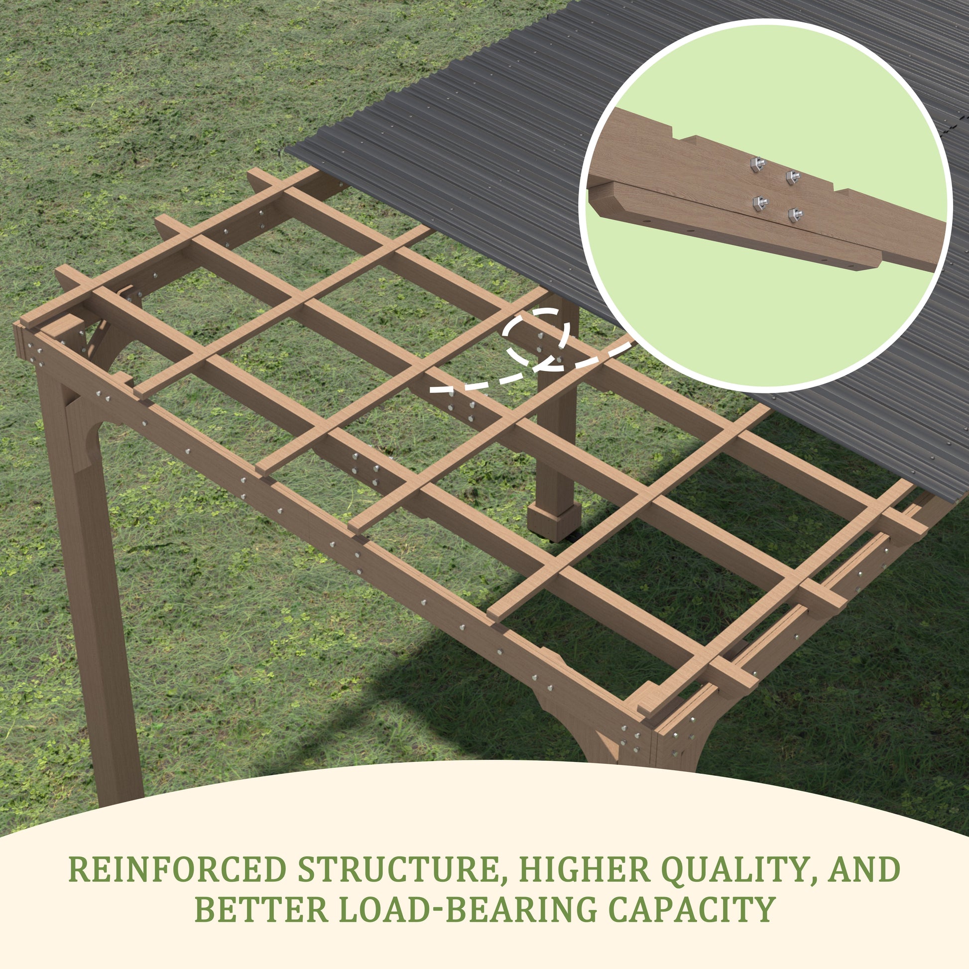 Mazonvintage 10'x 12' Outdoor Wooden Grill Gazebo, Heavy Duty BBQ Pergola for Deck, Garden and Patio