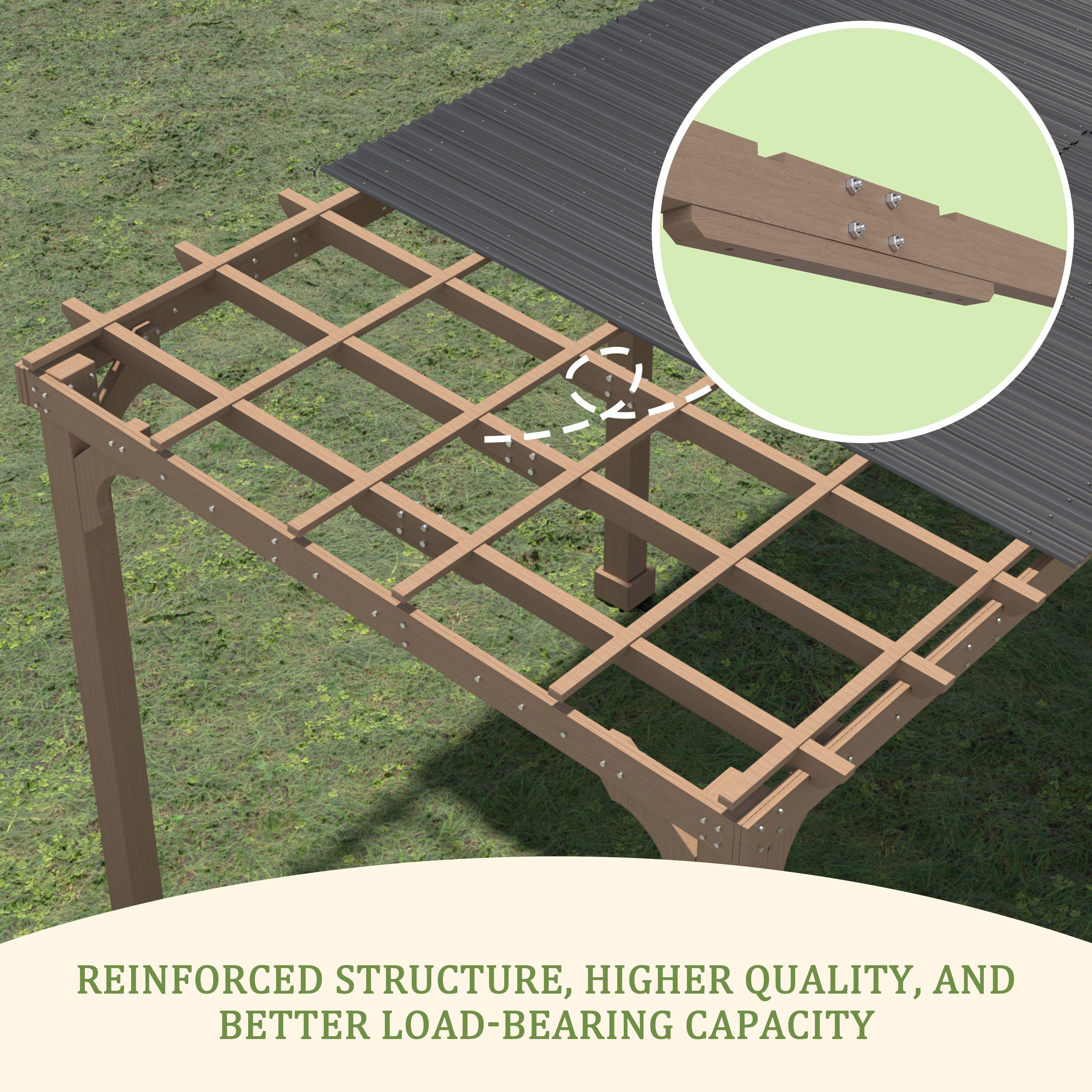 Mazonvintage 10'x 12' Outdoor Wooden Grill Gazebo, Heavy Duty BBQ Pergola for Deck, Garden and Patio
