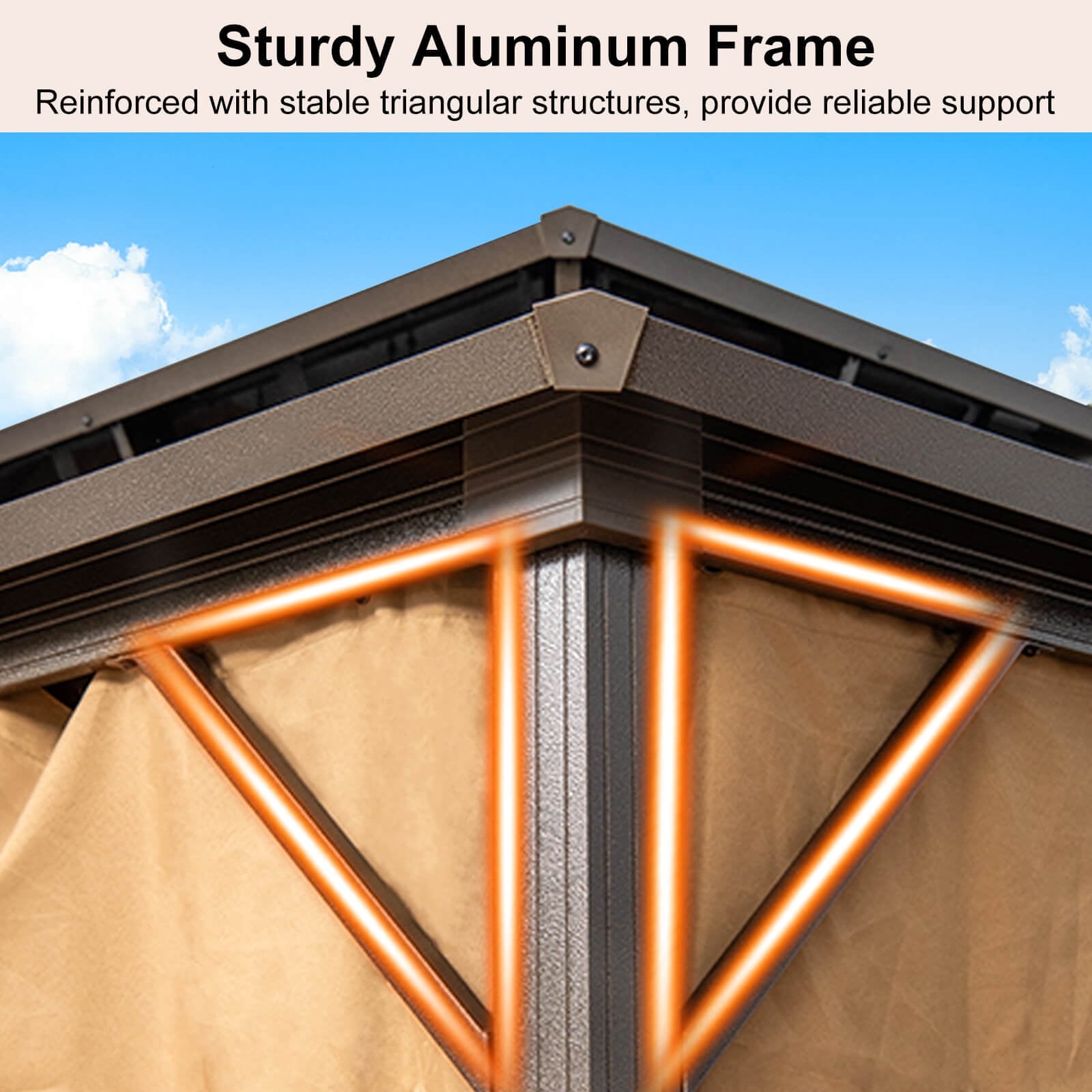 Mazonvintage 12 X 10 FT Mazonvintage Gazebo with  Netting Heavy-Duty Double-Roof Galvanized Metal Top