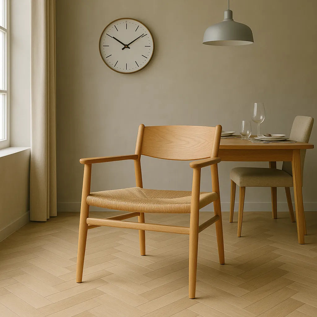 Woven Seat Armchair Comfort Elevating Scandinavian Living Spaces
