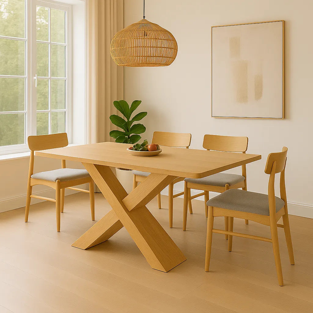 X Base Dining Table Harmony Creating Effortless Modern Dining Style