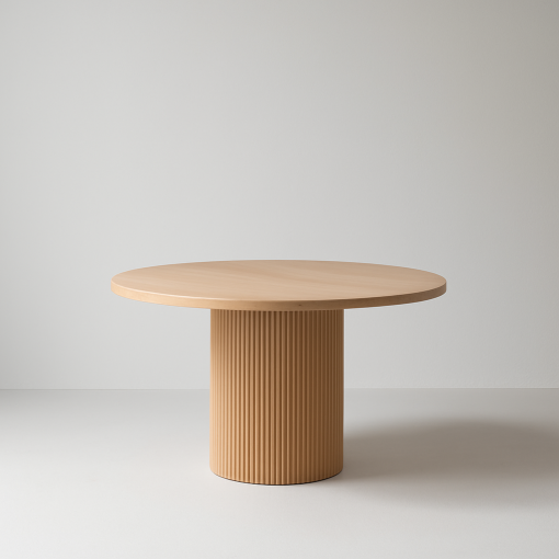 Round Minimalist Dining Table Refines Spaces