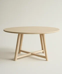 Scandinavian Round Dining Table Inspires Tranquil Living