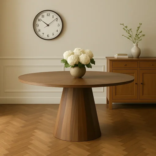 Sculptural Round Dining Table Commands Attention - Image 4