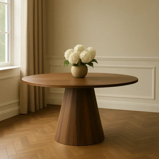 Sculptural Round Dining Table Commands Attention - Image 2