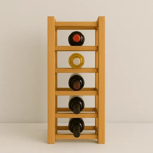 Slim Wine Rack Maximizes Vertical Bottle Storage