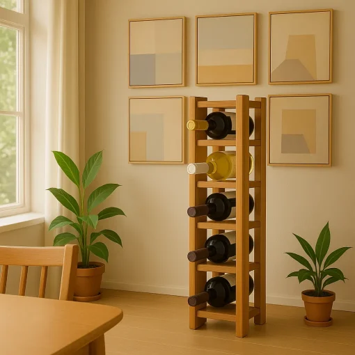Slim Wine Rack Maximizes Vertical Bottle Storage - Image 3
