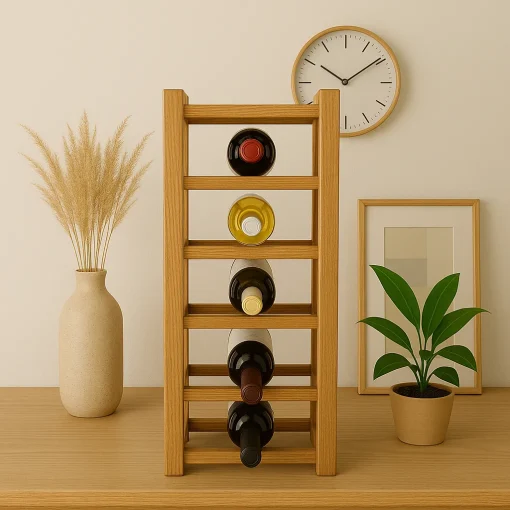 Slim Wine Rack Maximizes Vertical Bottle Storage - Image 2