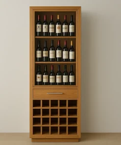Tall Wine Cabinet Showcases and Stores Beautifully
