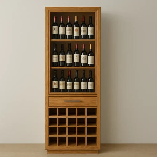 Tall Wine Cabinet Showcases and Stores Beautifully
