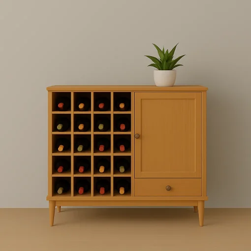 Wine Sideboard Cabinet Merges Display Function