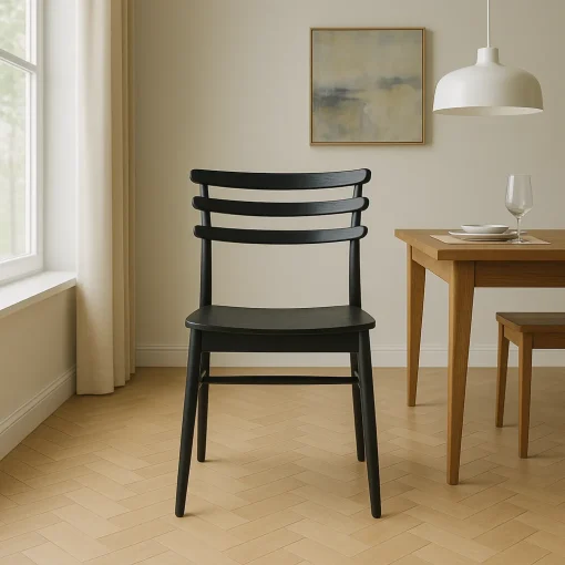 Black Modern Dining Chair Sophistication Transforming Minimalist Spaces - Image 4